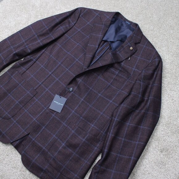 Peter Millar Blazer Mens 44R Purple (Rubi) Wool/Silk/Cashmere Sports Jacket - Picture 3 of 16
